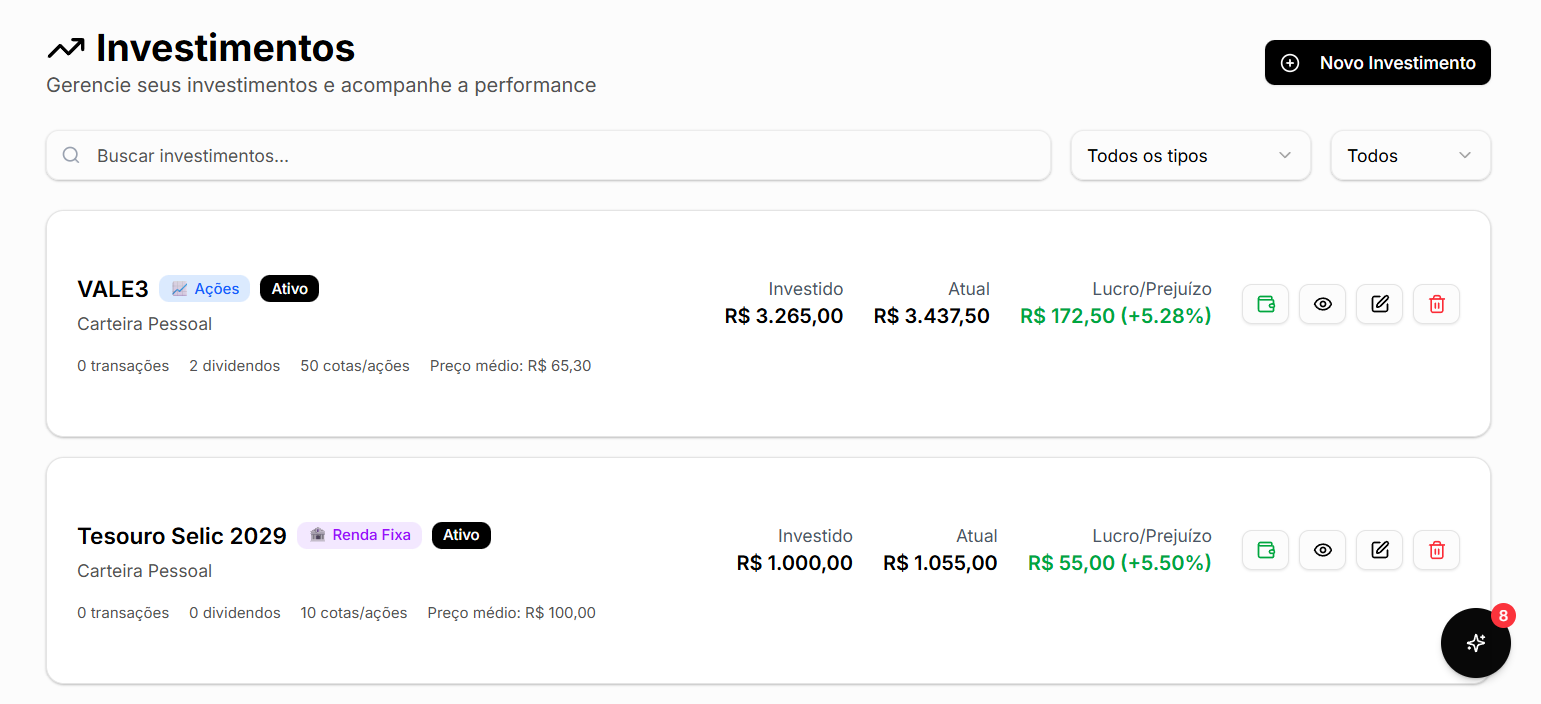 Portfolio de Investimentos